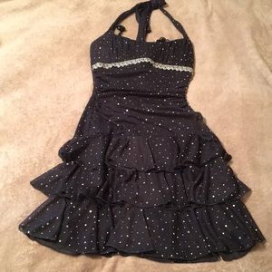 Sparkly halter top dress